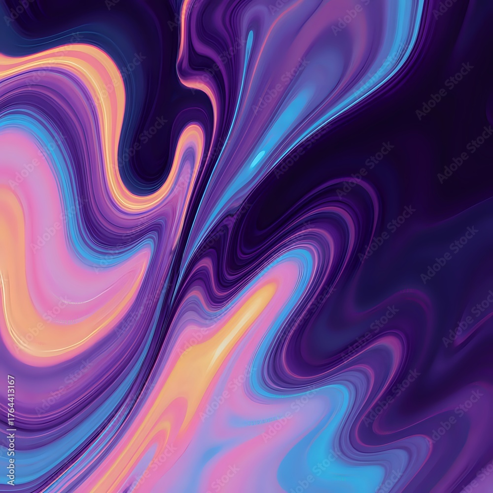 Obraz premium Abstract digital rendering of fluid forms