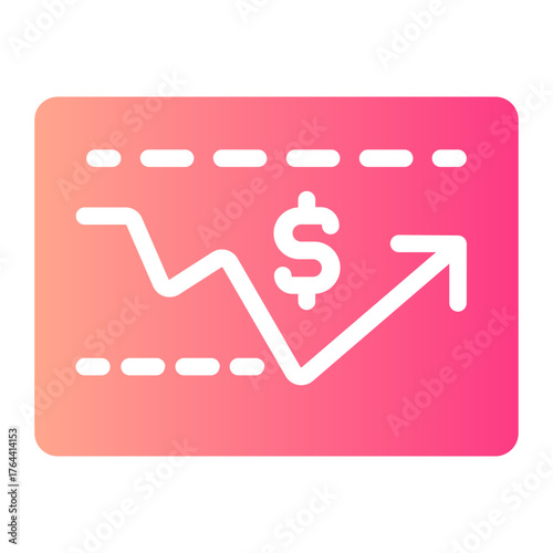 Financial index gradient icon