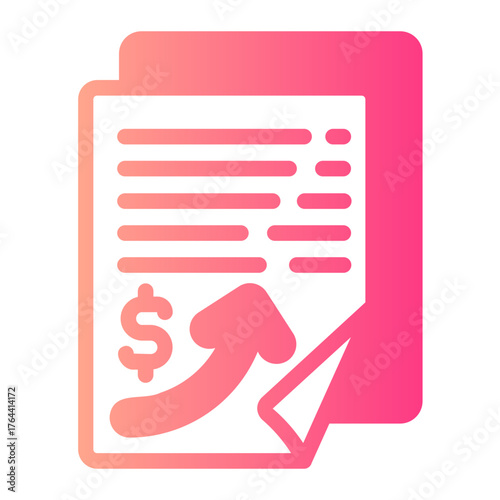 Income statement gradient icon