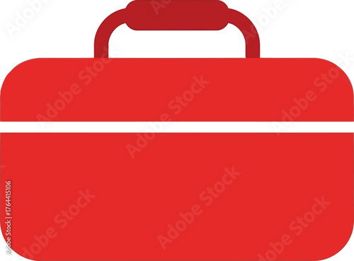 Red medical doctor bag first aid kit emergency health care symbol vector