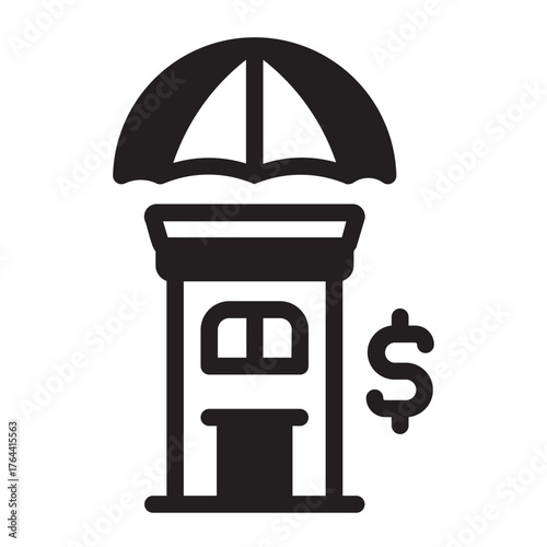 investment insurance glyph icon