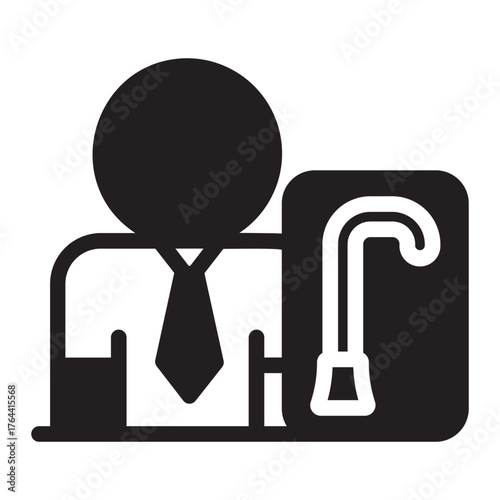 pension fund glyph icon