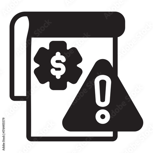 Risk assessment glyph icon