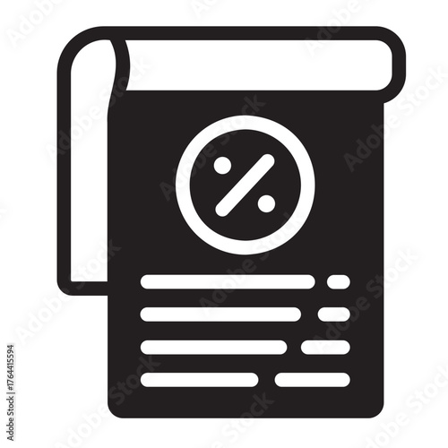Tax optimization glyph icon
