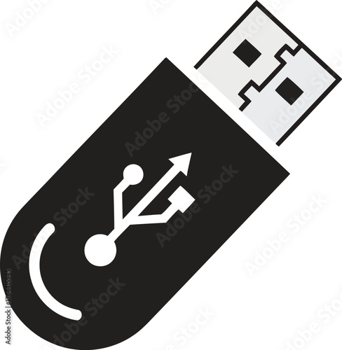 Modern usb flash drive icon for data storage and technology concepts vector