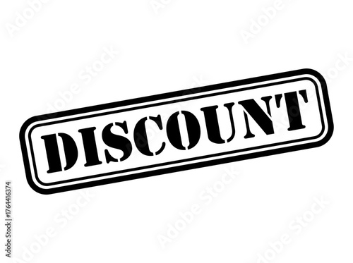 Discount stamp symbol, label sticker sign button, text banner vector illustration .