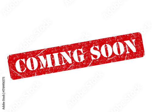 Coming soon stamp symbol, label sticker sign button, text banner vector illustration .