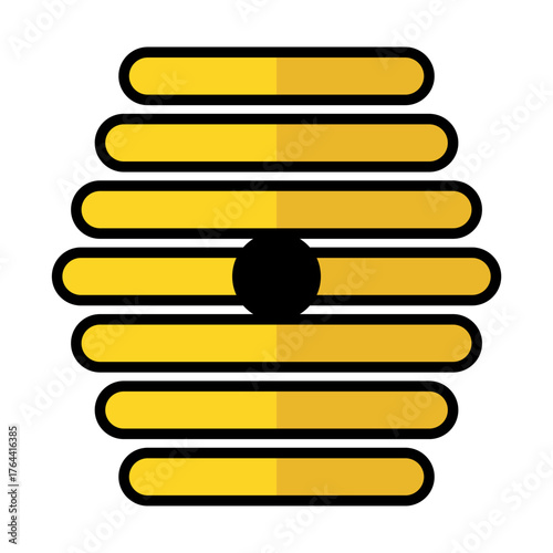 Hive natural icon, bee web flat habitat sign, graphic vector illustration .