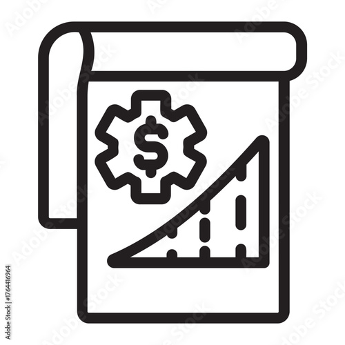 financial statement line icon