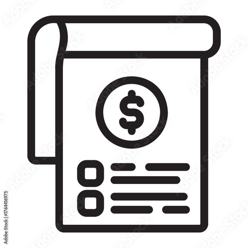 financial planning line icon