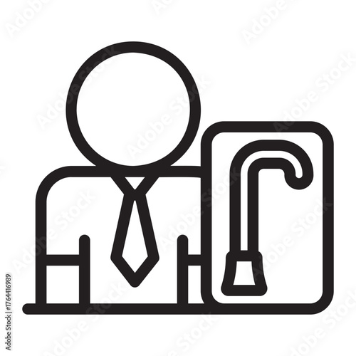 pension fund line icon