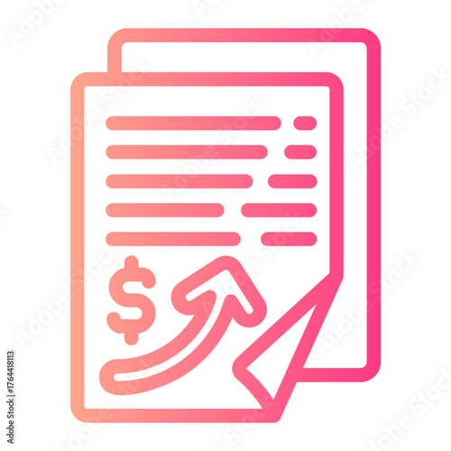 Income statement gradient icon