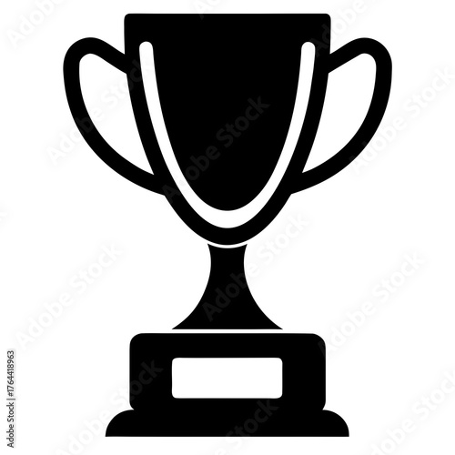 Trophie vector clean black silhouette design white background