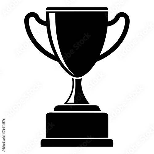 Trophie vector clean black silhouette design white background