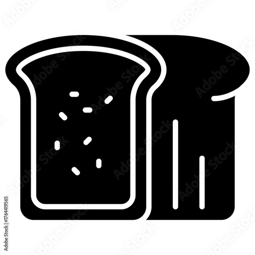 Bread vector icon. Food and beverage icon solid style. perfect use for logo, presentation, website, and more. modern icon design glyph style