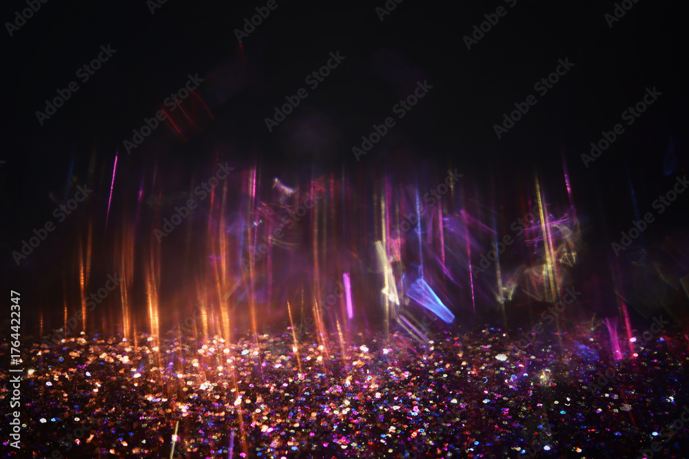 Fototapeta premium Background purple and pink lens flare lights. Abstract image