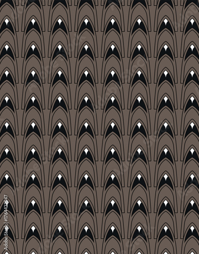 Retro Brown Geometric Arch Texture