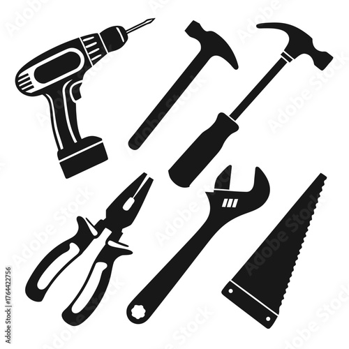 Vector art of hand tools
