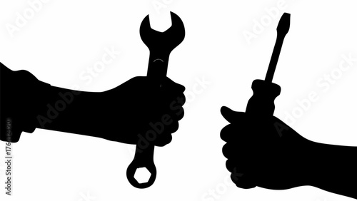 Handyman tools ready for your project wrench and screwdriver symbolizing repair and maintenance