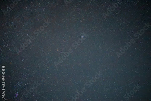 Bright night sky full of stars and constellations in deep space