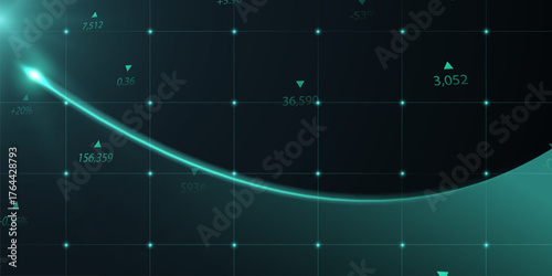 business vector illustration design Stock market charts or Forex trading charts for business and finance ideas.