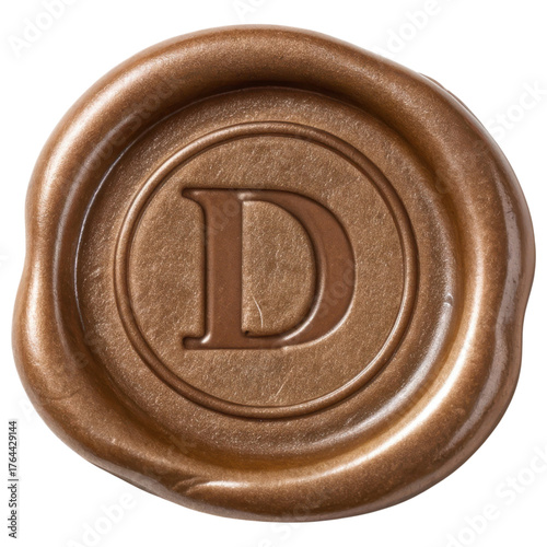 Minimalist Wax Seal. Wax seal featuring an embossed letter 