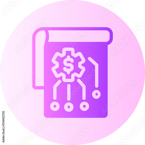 Budget planning gradient icon