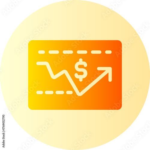 Financial index gradient icon