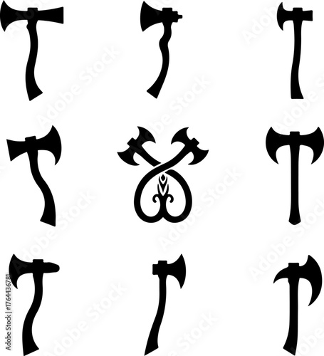 American Football Team Huddle with Grunge Border Silhouette Bundle