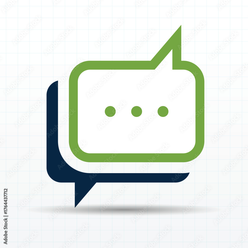 Fototapeta premium Chat speech bubble design icon. Chat speech bubble with white background