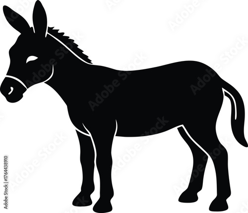 Domestic donkey animal icon