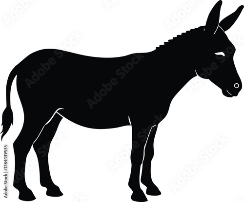 Donkey silhouette vector illustration