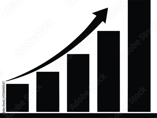 Simple bar chart icon isolated graphic