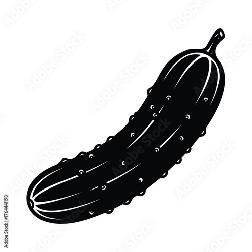 Black cucumber illustration vegetable food