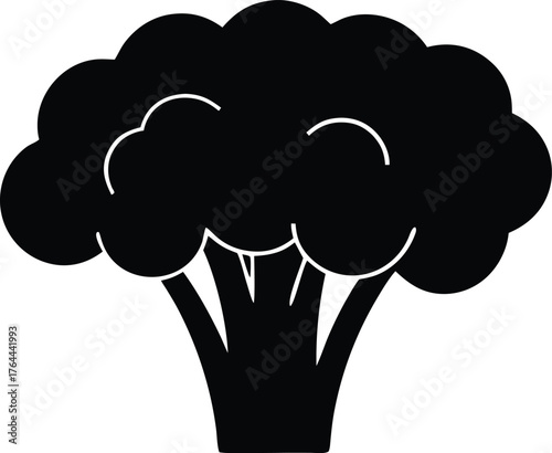 Broccoli logo template for food brand