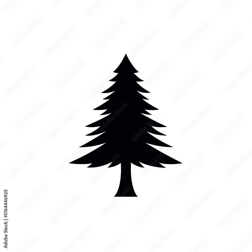 Fototapeta premium Christmas tree silhouette