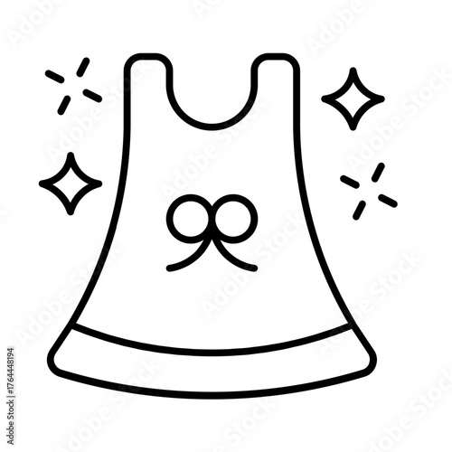 new clothes icon with thin style