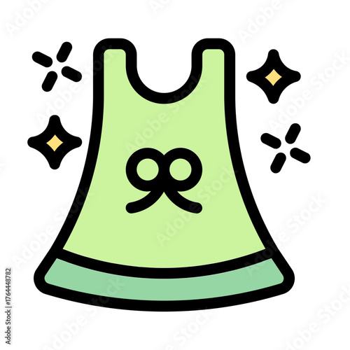 new clothes icon with flat line style