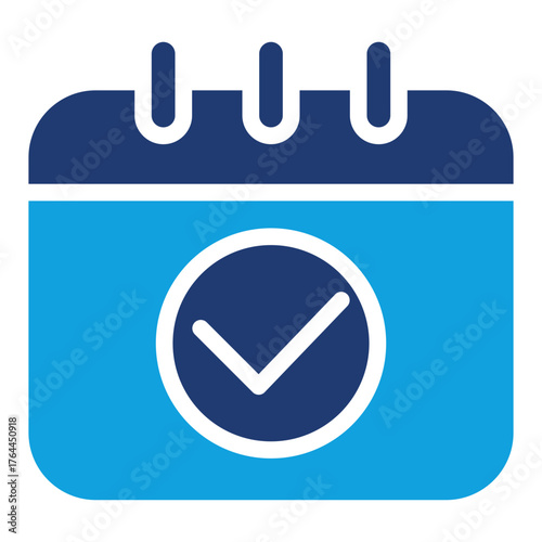 Today Flat Blue Icon