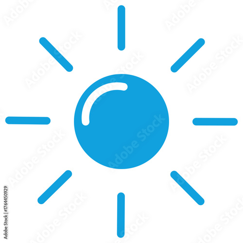 Sun Flat Blue Icon