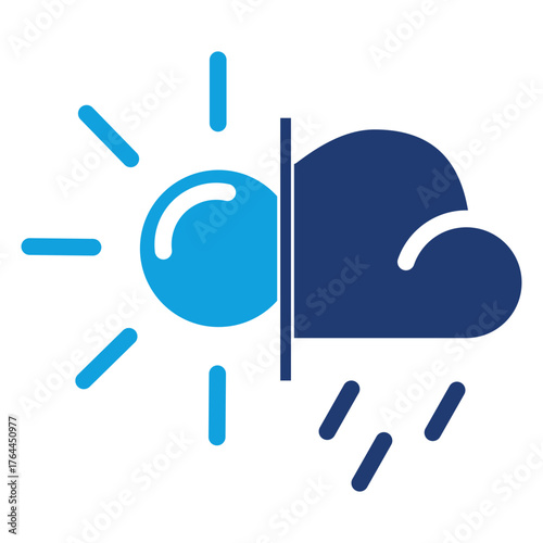 Weather Flat Blue Icon
