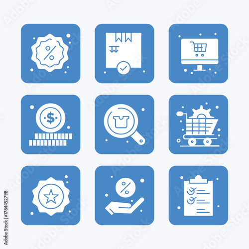 Ecommerce icon set collection. Shopping icon set collection. Linear icon collection. Editable stroke. Vector illustration