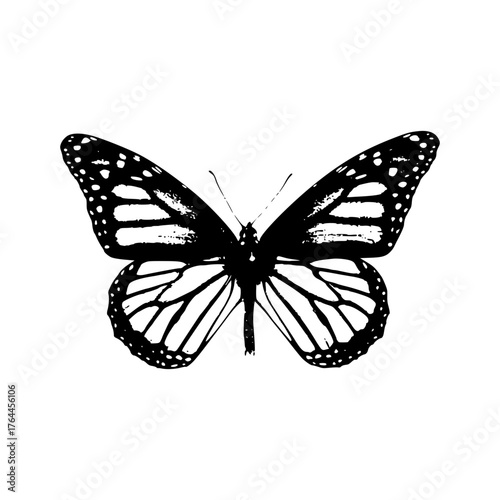 monarch butterfly silhouette vector