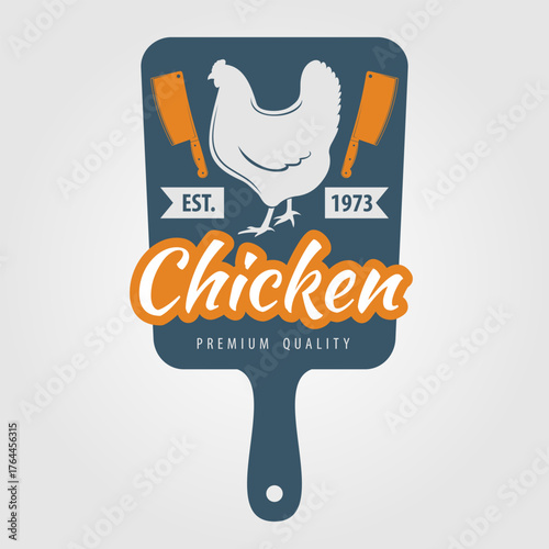 Chicken Farm Logo Design. Vector Illustration