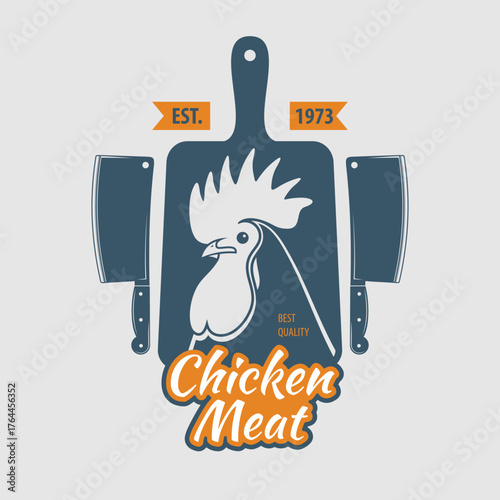 Chicken Farm Logo Design. Vector Illustration