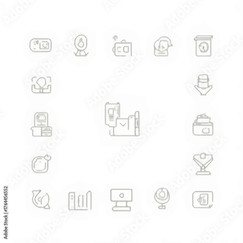 Photography and Media Equipment Icon Set
