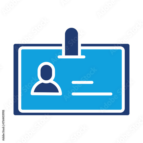 Visitor Card Flat Blue Icon