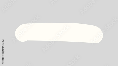 Off-white brush stroke, organic shape collage element vector