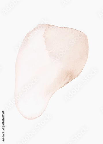 Orange badge, watercolor texture vector