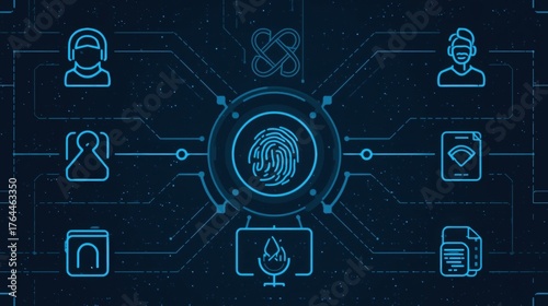 Cybersecurity fingerprint authentication for digital security and data privacy in a modern technology world